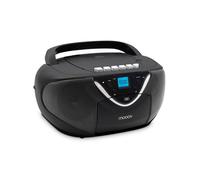 METRONIC 477131 Lecteur Radio Cassette CD Fonction Enregistreur de K7 Port USB - Poste Audio Cassette FM Portable Ecran LCD - Noir