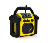 METRONIC 477217 Radio de Chantier Portable Bluetooth & USB, Poste FM Tuner Numérique Résistant Chocs - Alimentation Secteur - Jaune