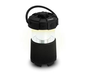 METRONIC 477507 Lampe Enceinte Exterieur Bluetooth - Idéal Jardin, Camping avec sa poignée de Transport, Lumière Led et sa Fonction Musique - Rechargeable USB-C - Noir