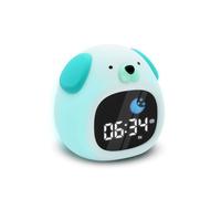 METRONIC 477537 Réveil Enfant Educatif Chien avec Veilleuse Fille Garcon - Affichage Horloge Numérique - Apprentissage Pedagogique Intelligent Jour Nuit - Sur Batterie Rechargeable USB-C
