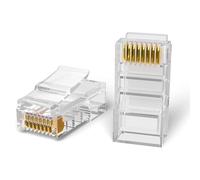 Metronic Fiches RJ45 mâle 495281 à sertir contacts dorés blanc – Pack de 10