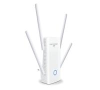 METRONIC 495438 Répéteur WiFi 6 AX3000 Puissant Dual-Band 2,4 et 5 GHz pour Box Tous Opérateur Internet - Longue Portée Port Ethernet 1000 Mbps RJ45 - Blanc