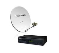 Metronic 498268 Calysta 80 MB Parabole acier Blanche 80cm + LNB monobloc