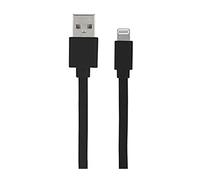 Metronic 732044 Câble Plat pour Iphone et Ipad Data et Charge 1 M Noir