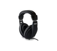 Metronic Casque filaire 480143 - Circum-aural stéréo, 6 m, jack 3,5 mm + adaptateur 6,35 mm - Noir