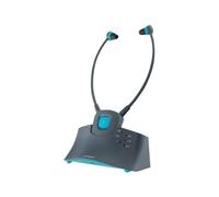 Metronic - Écouteurs avec micro - intra-auriculaire - 2,4 GHz - sans fil - bleu, gris foncé