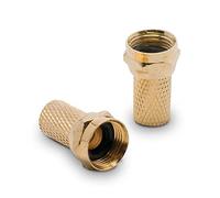 METRONIC Fiche TV (lot de 2) dorée SAT F mâle à joint torique 338114