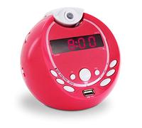 METRONIC Gulli 477018 Réveil Enfant MP3 USB Projection 180° - Rose