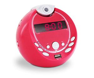 METRONIC Gulli 477018 Réveil Enfant MP3 USB Projection 180° - Rose