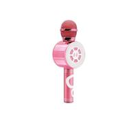 Metronic Micro karaoké 485118 Bluetooth sans-fil effets vocaux et lumineux pour enfants Rose