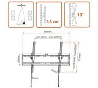 Metronic - Kit de montage - pour Écran LCD - noir - Taille d'écran : 55"-70" - Interface de montage : 600 x 400 mm - montable sur mur Noir G