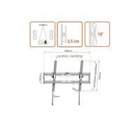 Metronic - Kit de montage - pour Ecran LCD - noir - Taille d'écran : 55"-70" - Interface de montage : 600 x 400 mm - montable sur mur