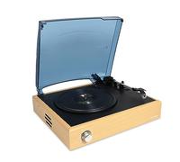 Metronic Platine Vinyle Bluetooth Vintage, Tourne Disque à 3 Vitesses 33, 45 et 78 Tours, Haut-Parleurs Intégrés, Finition Bois - 477360