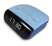 METRONIC Radio-réveil AM/FM double alarme - bleu Duo colors - 477033 bleu G