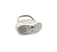 Mooov Lecteur CD portable Soft Grey 477403 – CD-R/RW/MP3, Radio FM, USB, 6W stéréo, Secteur/piles