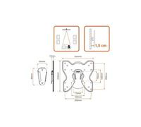 Metronic - Support - pour Ecran LCD - Taille d'écran : 28"-42" - Interface de montage : 200 x 200 mm - montable sur mur