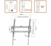 Support TV Metronic mural inclinable 32" à 42