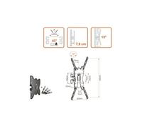 Metronic Support TV LO – Inclinable et orientable pour TV 106 à 140 cm