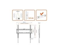 Metronic - Support - pour Ecran LCD - Taille d'écran : 42"-55" - Interface de montage : 400 x 400 mm - montable sur mur