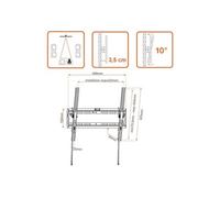 Support TV Metronic mural inclinable 32" à 42