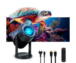 METRONIC Vidéoprojecteur Portable WiFi Bluetooth - Projecteur Full HD Compatible avec Haut-Parleur Intégré, Correction Automatique, Écran 60" Inclus, Idéal Films, Jeux Vidéo et Présentations