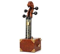 Métronome en bois massif fabriqué à la main - Design vintage inspiré du violon avec accents dorés, mouvement mécanique de précision et finition de luxe pour violon, fabriqué artisanalement pour les
