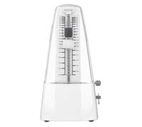 Métronome mécanique Haute précision Universel Tempo Réglable Piano Guitare Violon Drums Musical Instrument Accessoire ABS Metal durable (Blanc)