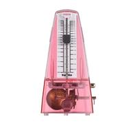 Métronome mécanique portable réglable, vitesse de battement, son fort, contrôle précis du tempo pour piano, guitare, batterie, Guzheng, transparent, blanc, rose, 473 g (Rose)