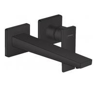 Hansgrohe – Mitigeur de lavabo encastré mural Metropol, bec 225 mm, poignée manette – Noir mat