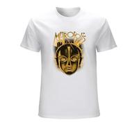Metropolis Face T-Shirt Graphic Top Printed Shirt Short Sleeve Mens Tee White M