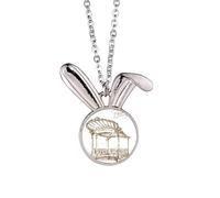 Metropolitain Station France Paris Landmark Collier avec pendentif lapin