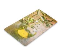 Metrox - Couvre-plaque de cuisson 30x52cm pour induction, protection de cuisinière, décorative, en verre, planche à découper en verre de sécurité, protection anti-éclaboussures 1848 (Huile d'olive)