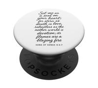 Mets-Moi comme Un Sceau sur Ton cœur. Chant des cantiques 8 6 7 Bible God PopSockets PopGrip Adhésif