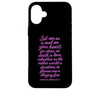 Mets-Moi comme Un Sceau sur Ton cœur, Chant des cantiques 8:6 Bible God Coque pour iPhone 16 Plus
