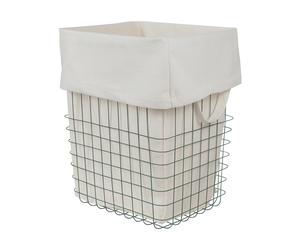 Mette Ditmer Panier de rangement Store-it avec sac en coton. large Thyme vert