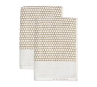 Mette Ditmer Serviette d'invité Grid 38x60 cm. lot de 2 Sable-blanc cassé