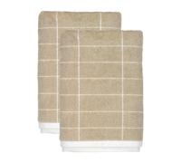 Mette Ditmer Serviette d'invité Tile Stone 38x60 cm. lot de 2 Sable-blanc cassé