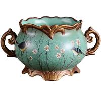 METTEOR Distributeur de céréales en céramique, récipient à Riz, Pot à Gingembre en céramique, Vase en céramique, décorations de Salon rétro, Fleurs séchées artificielles, Arrangement Floral binaural