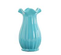 METTEOR Vase à Volants Simple Salon créatif Arrangement Floral décoration décoration de la Maison en céramique Fleur séchée Art (Bleu L)