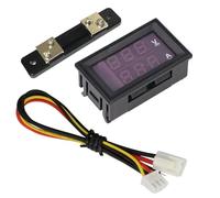METTER DC AMP - 2 en 1 Testeur de courant de tension, Affichage numérique LED | Outil de mesure de haute précision 0-100V, dispositif de diagnostic du système électrique, panneau de lecture clair pour