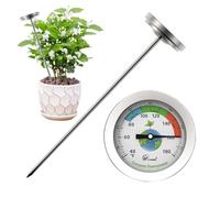 Metter de température du terrain - Thermomètre de jardin à 7 pouces | Thermomètre de jardin à lecture facile | Outil approprié pour mesurer la plantation de serre de légumes à température externe Prat