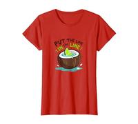 Mettez Le Citron Vert dans Le Cocktail Tropical Citron Vert T-Shirt, Femme, Rouge, S