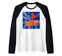 Mettez Le feu à Votre cœur Manche Raglan