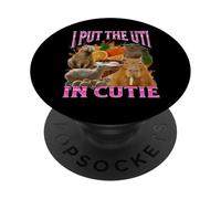 Mettez l'UTI In Cutie Funny Capybara Meme Bootleg Y2K Graphic PopSockets PopGrip Adhésif
