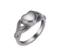 Mettez mon cœur pour vous ouverte de crémation cendres anneaux d'urne anneaux de doigt vintage en forme de coeur d'anneau commémoratif pour femmes bijoux