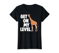 Mettez-Vous à Mon Niveau drôle de Grande Girafe T-Shirt Graphique avec Valeur