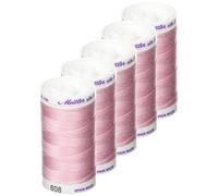Mettler 10450-0608 N°50 Bobine de Fil Lot de 5 Finition Soie 500 m