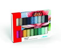 Mettler Fil Universel SERALON® - Fil à Coudre Tout Usage indéchirable 100% Polyester, Couture à la Main et à la Machine - Bobines de 18 x 200 m, Couleurs Assorties
