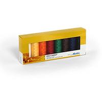 Mettler Polysheen Lot de 8 fils à broder en polyester Multicolore