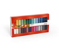 Mettler Seralon Lot de 28 fils à coudre universels pour couture et broderie 100 % polyester de qualité supérieure 200 m par rouleau.